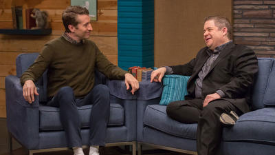 Patton Oswalt Wears a Black Blazer and Dress Shoes Summary