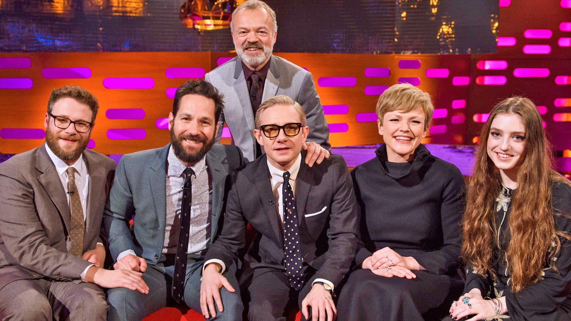 The Graham Norton Show (S19E06): Paul Rudd, Martin Freeman, Maxine ...